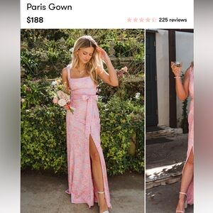 Show me your mumu Paris gown size small - blushing floral stretch
